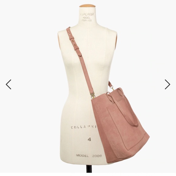 Preloved Madewell The Suade Medium Transport Tote Bag in Dusty Clay - Picture 2 of 9
